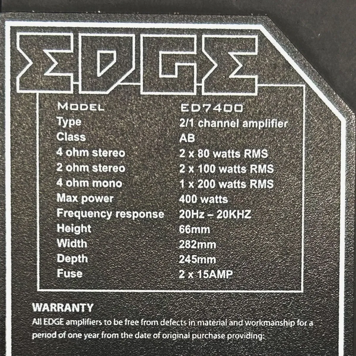 EDGE ED7400  Amplifier Car Audio System - Image 3