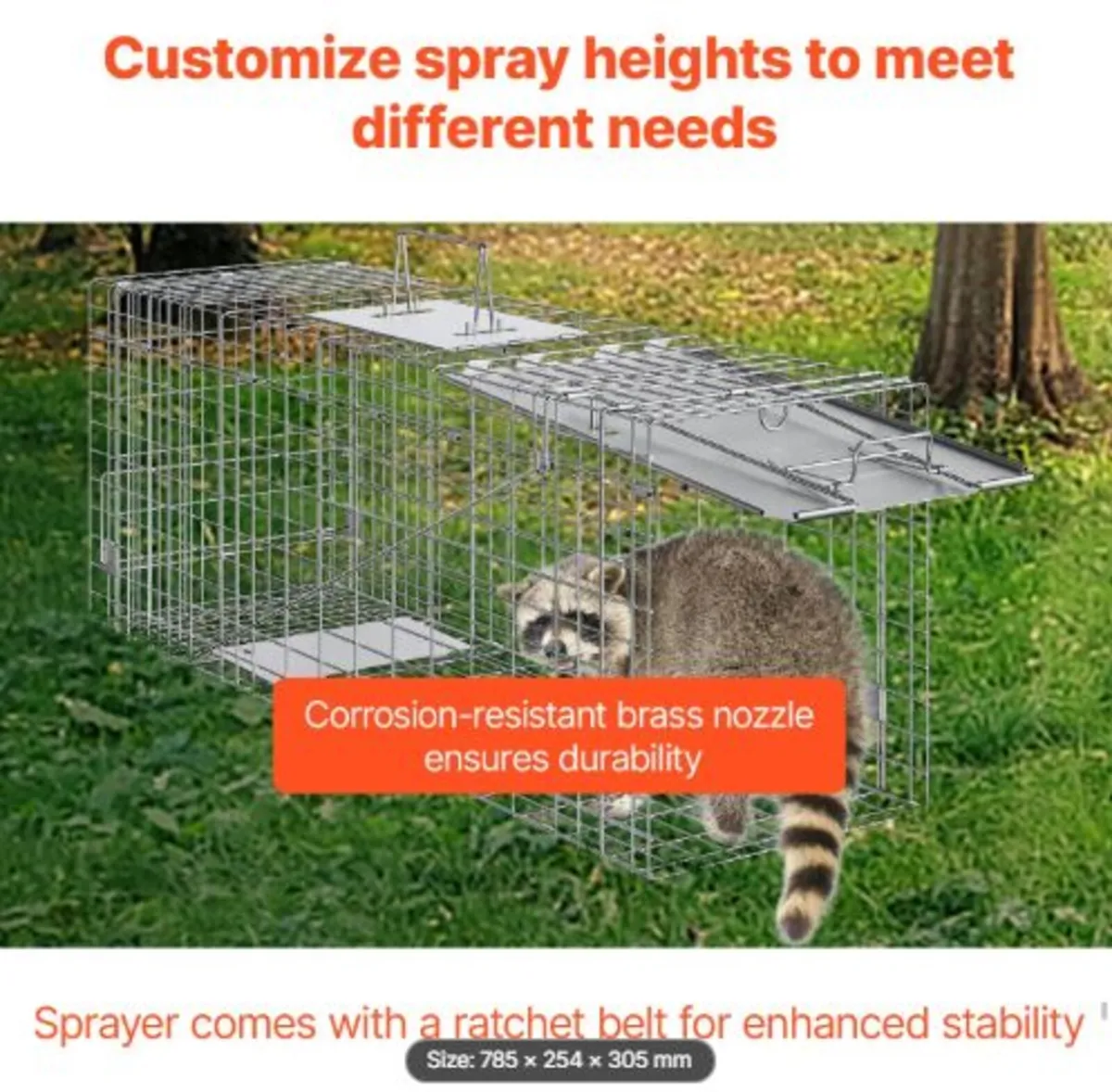 Live Animal Cage Trap, 79 x 25 x 30.5 cm Humane - Image 4