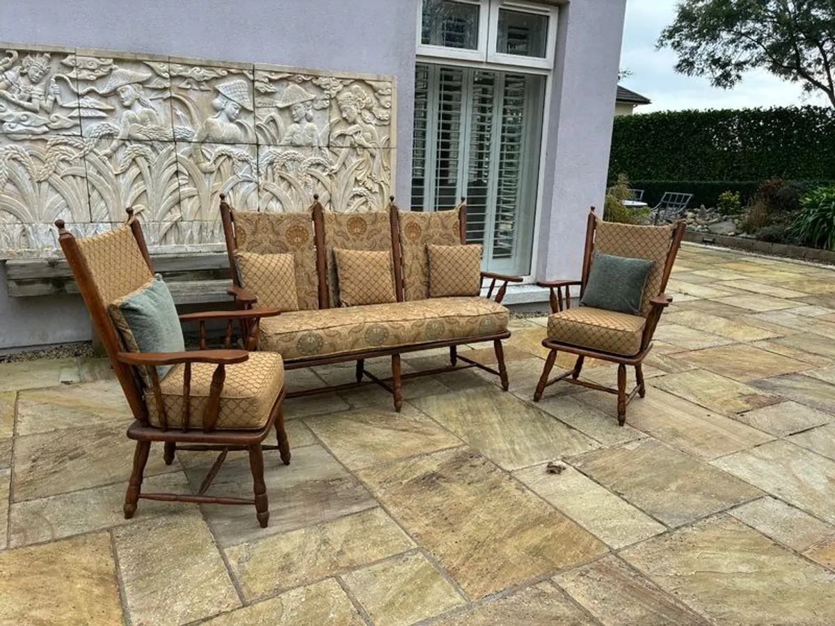 Edwardian Sofa and Armchairs - Image 1