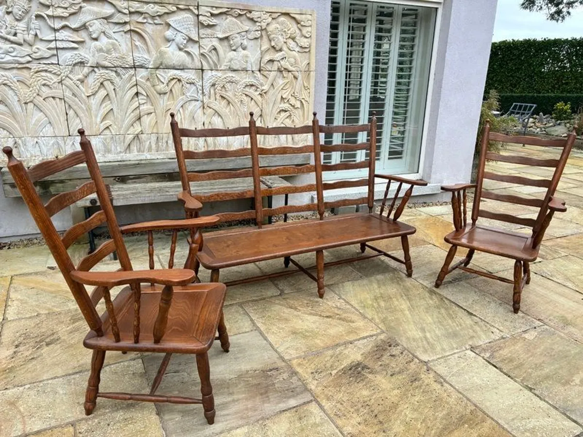 Edwardian Sofa and Armchairs - Image 2