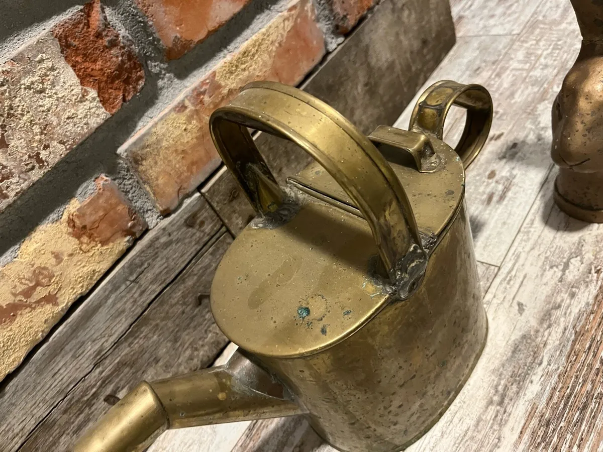Vintage brass can - Image 2
