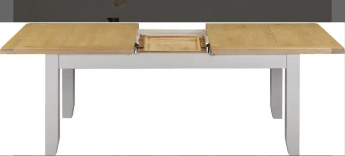 Windsor Large Extending Dining Table Pebble Grey - Image 3
