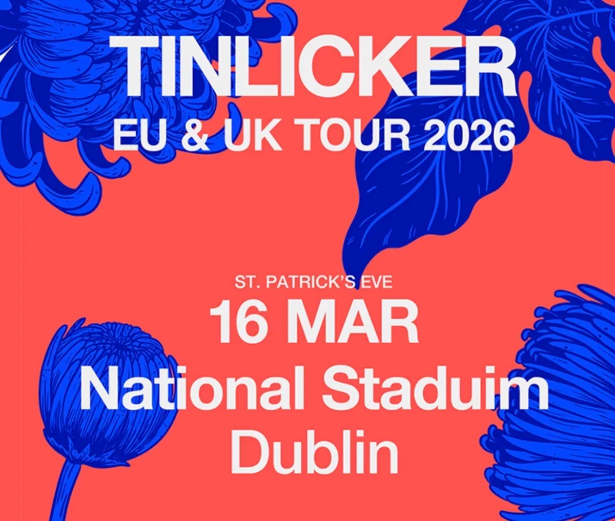 Tinlicker Tickets x 4 March 16th Dublin - Image 1