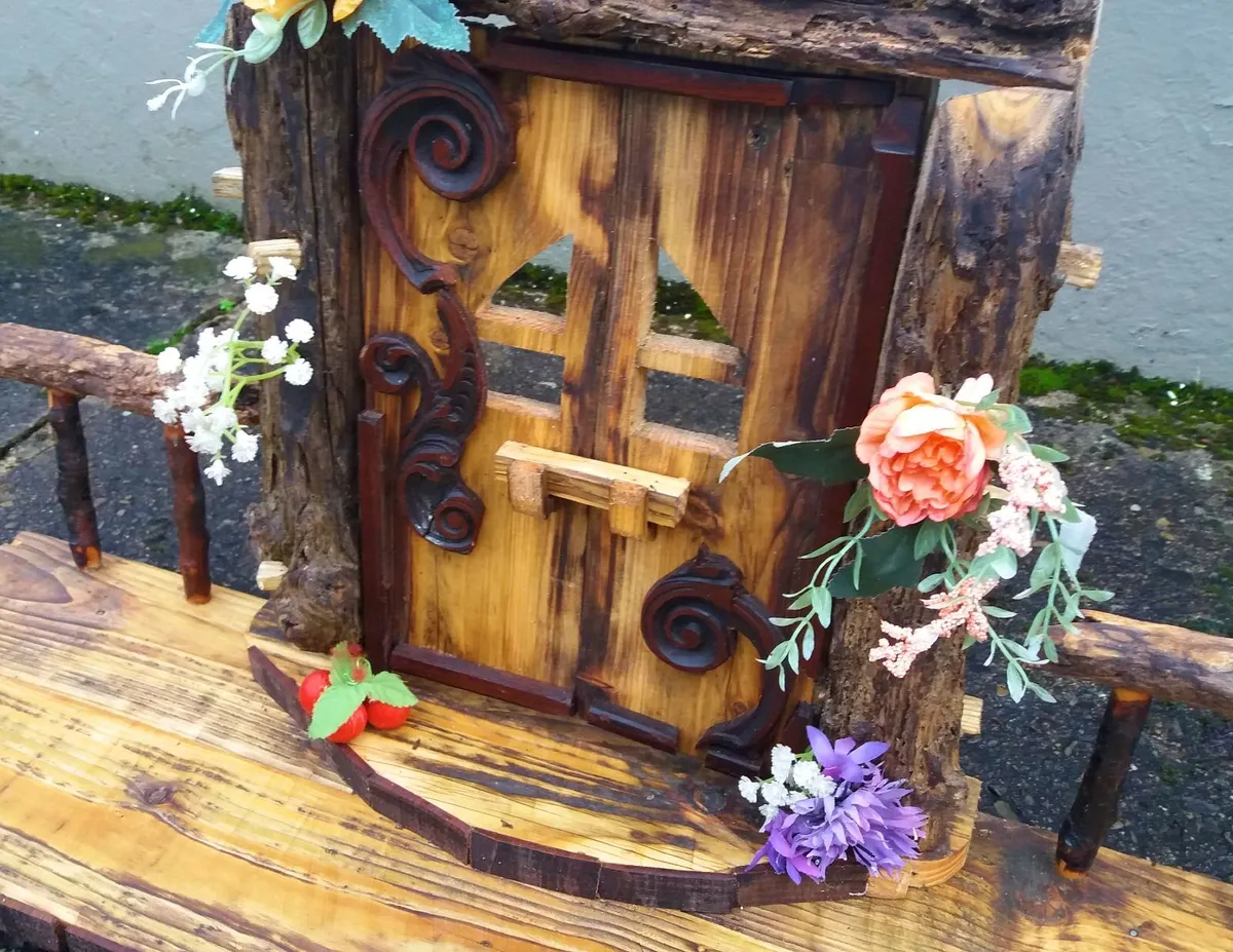 NEW Rustic Enchanted Door Floating Shelf - Image 3