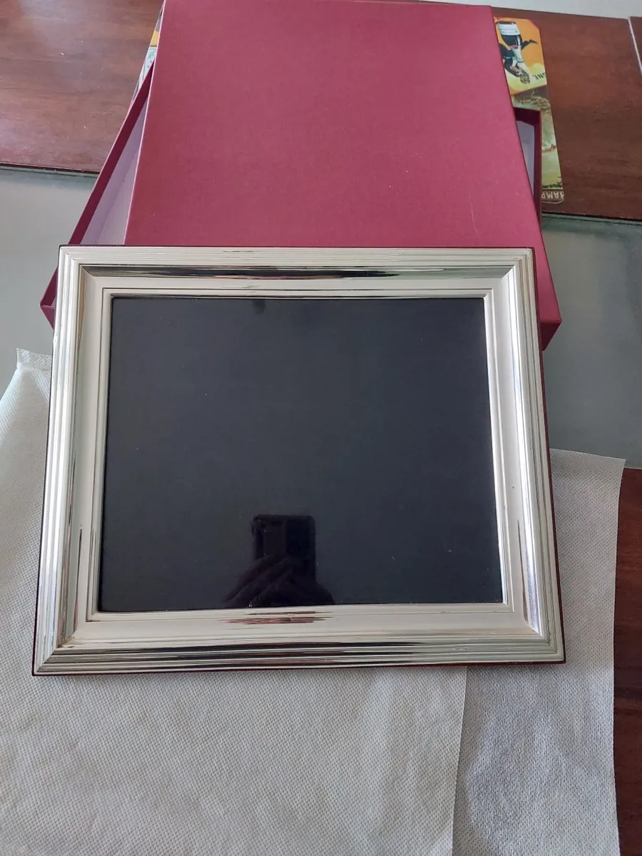 Silver hallmarked photo frame 10x8 - Image 1