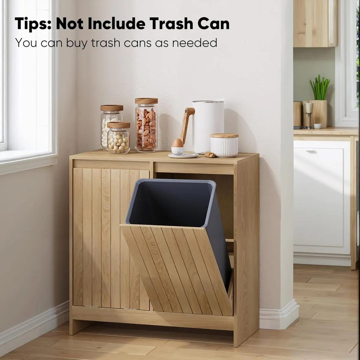 Double Tilt Out Laundry Hamper Cabinet Hidden - Image 3