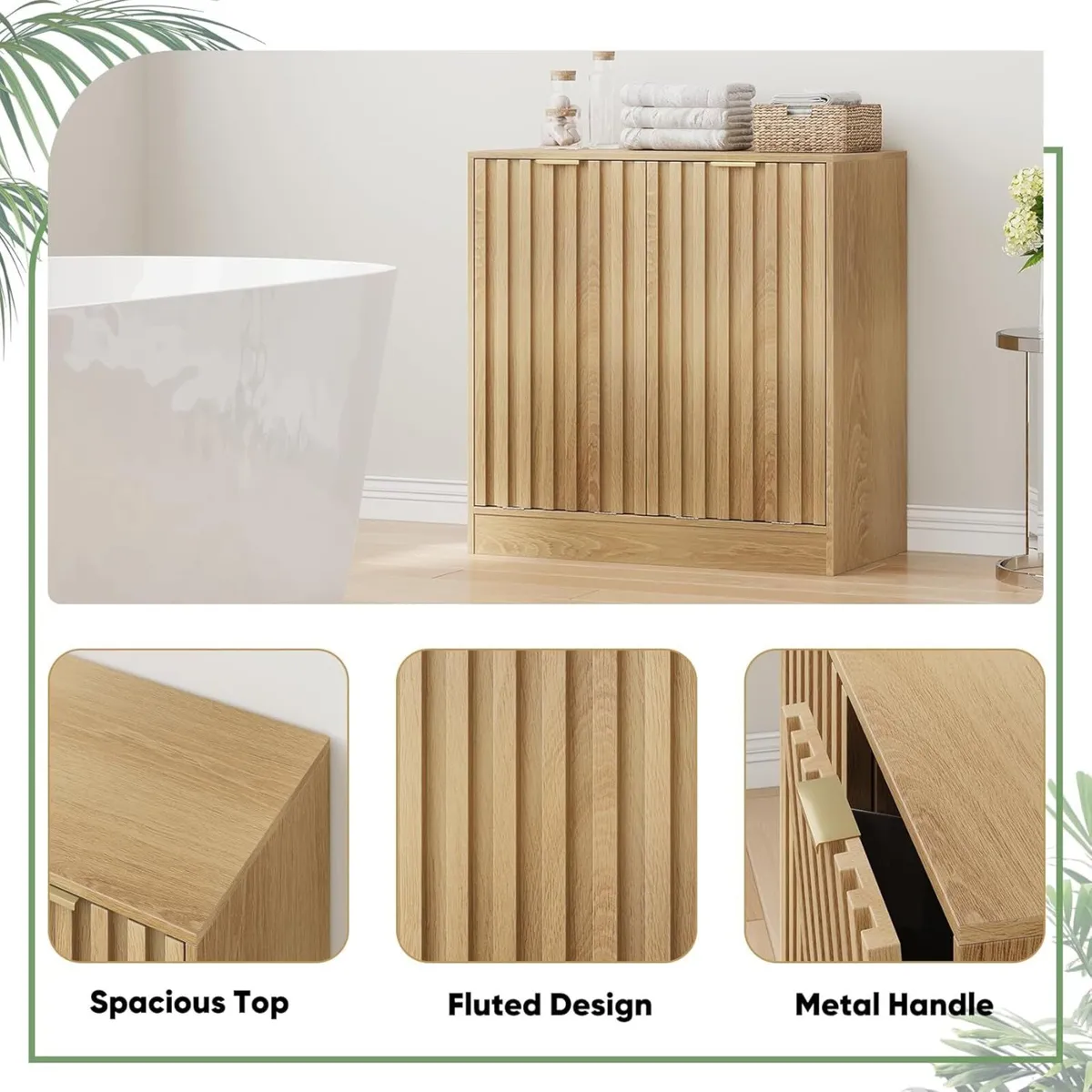 Double Tilt Out Laundry Hamper Cabinet Hidden - Image 4