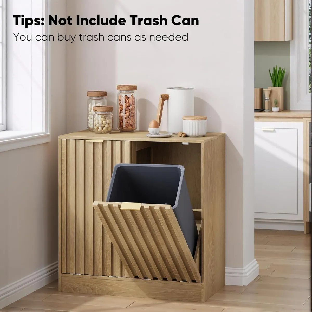 Double Tilt Out Laundry Hamper Cabinet Hidden - Image 3
