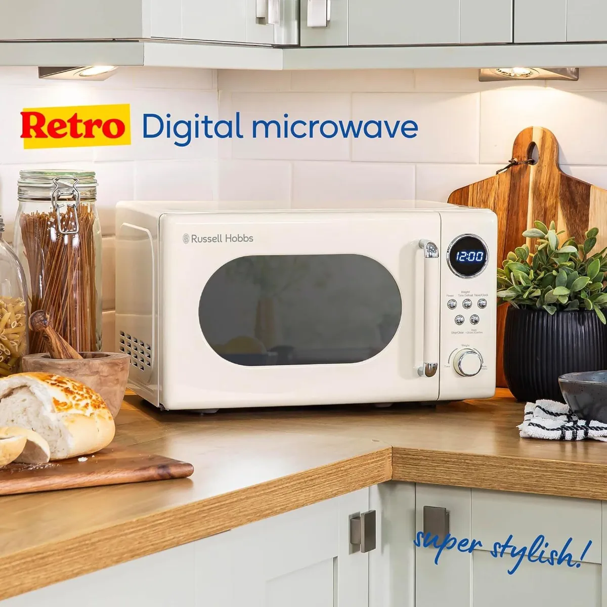 RHM2044C Retro 20 Litre Cream Digital Microwave - Image 3