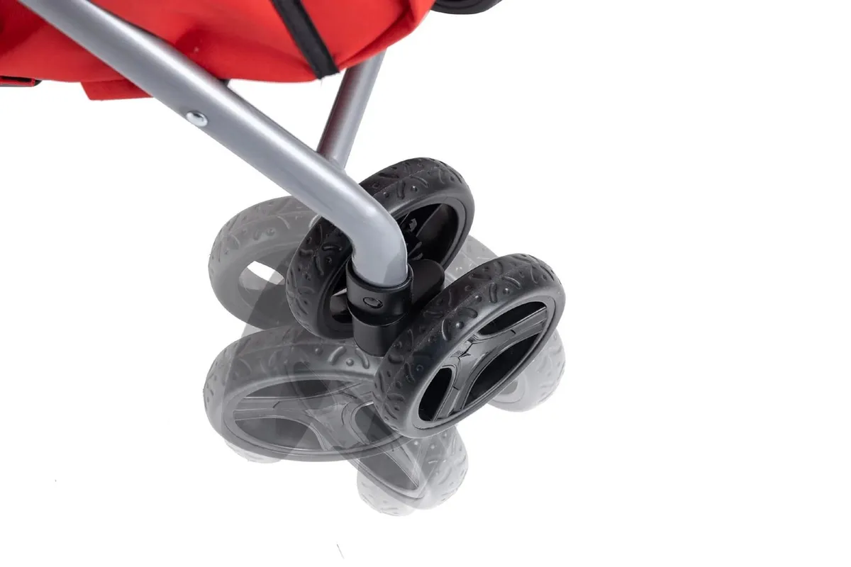 BRAND NEW Carlett Folding Shopping Trolley, Red - Image 3