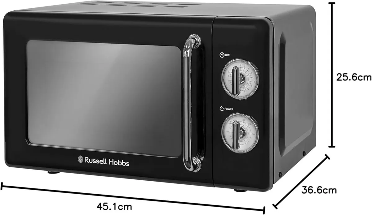 RHRETMM705B 17 L 700 W Black Compact Retro Solo - Image 3