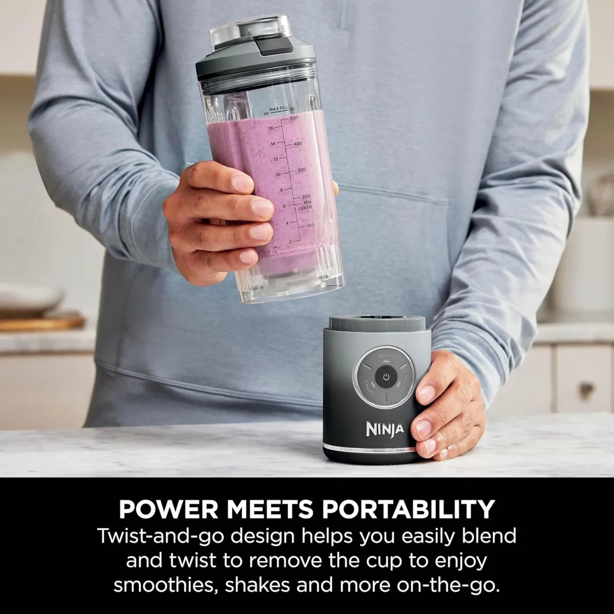 Blast Max Portable Blender 570ml Rechargeable - Image 4