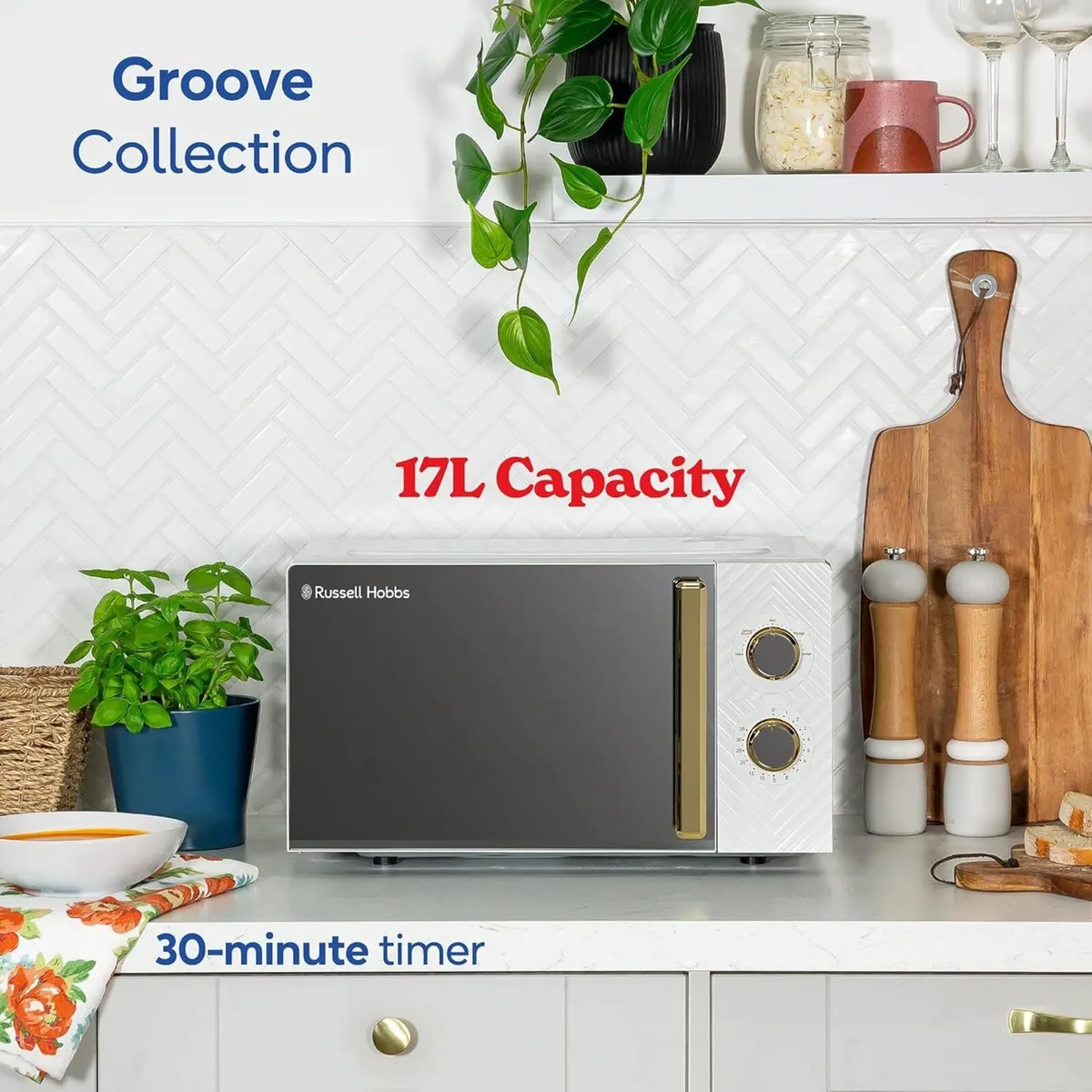 17 Litre 700W White Solo Manual Microwave With - Image 3