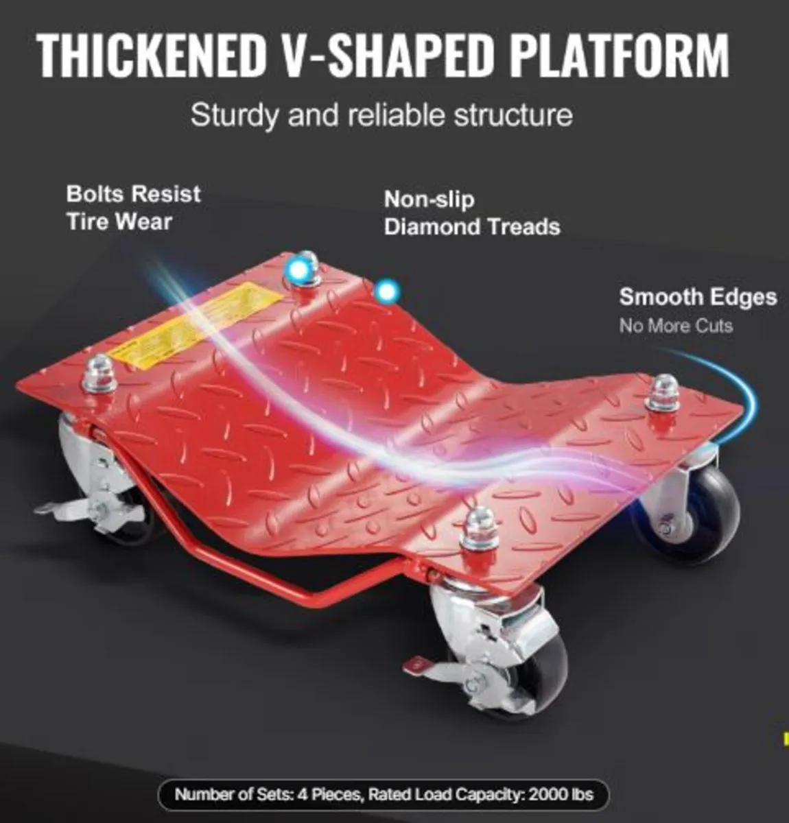 Wheel Dolly, 8000 lbs Capacity Heavy-Duty Steel - Image 3