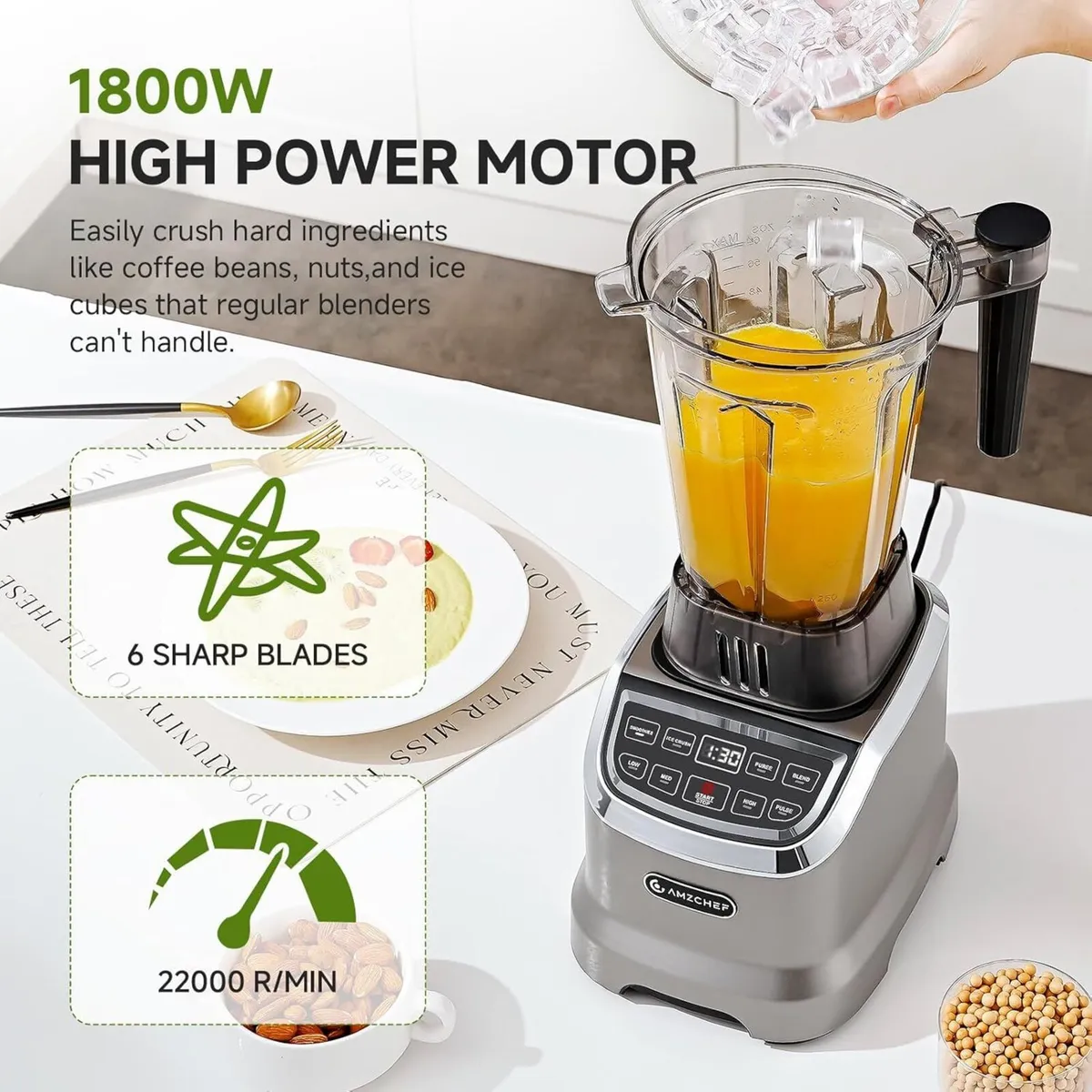 Blender Smoothie Maker with Two Ways 1800W - Image 3