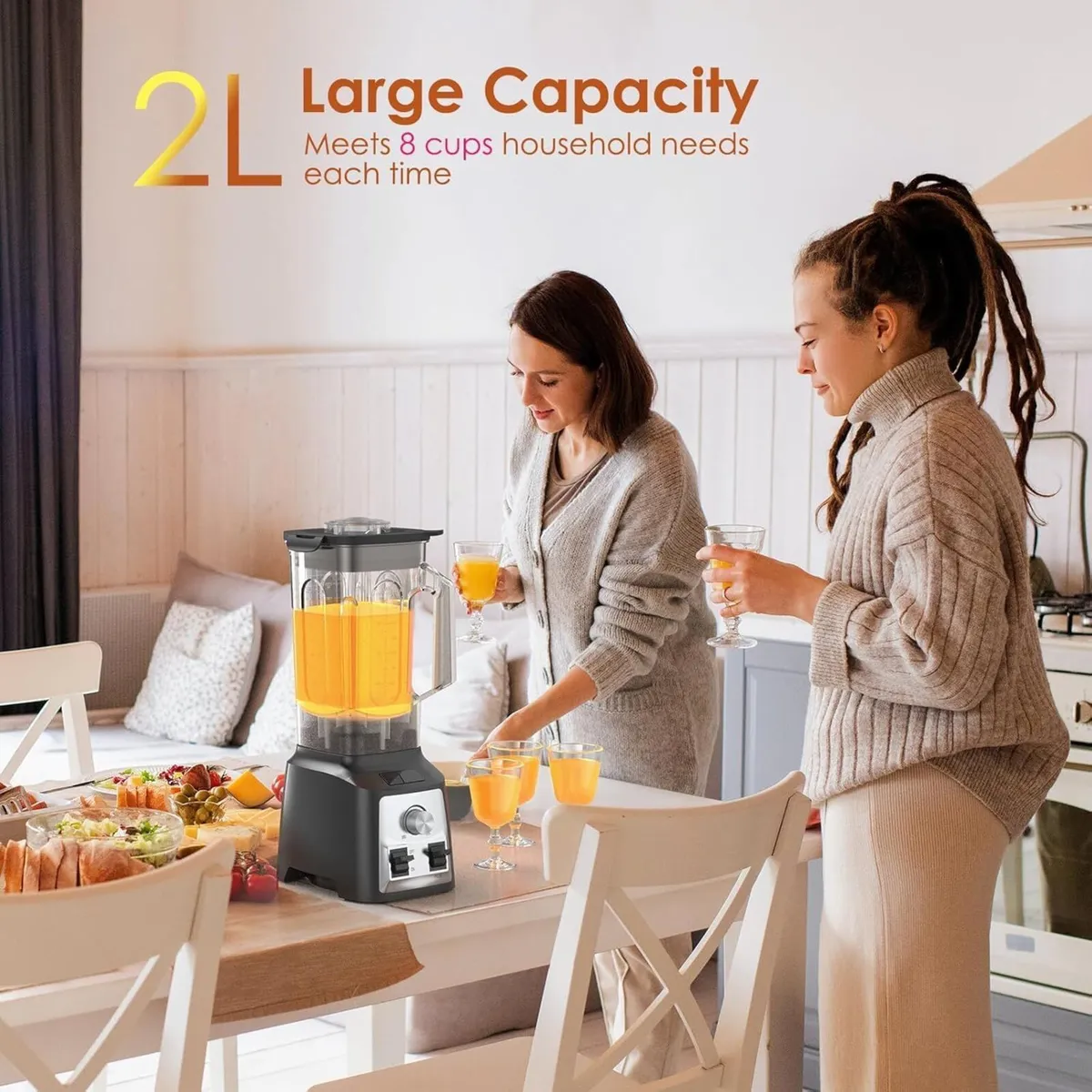 Blender Smoothie Maker 2000W Powerful for Kitchen - Image 2