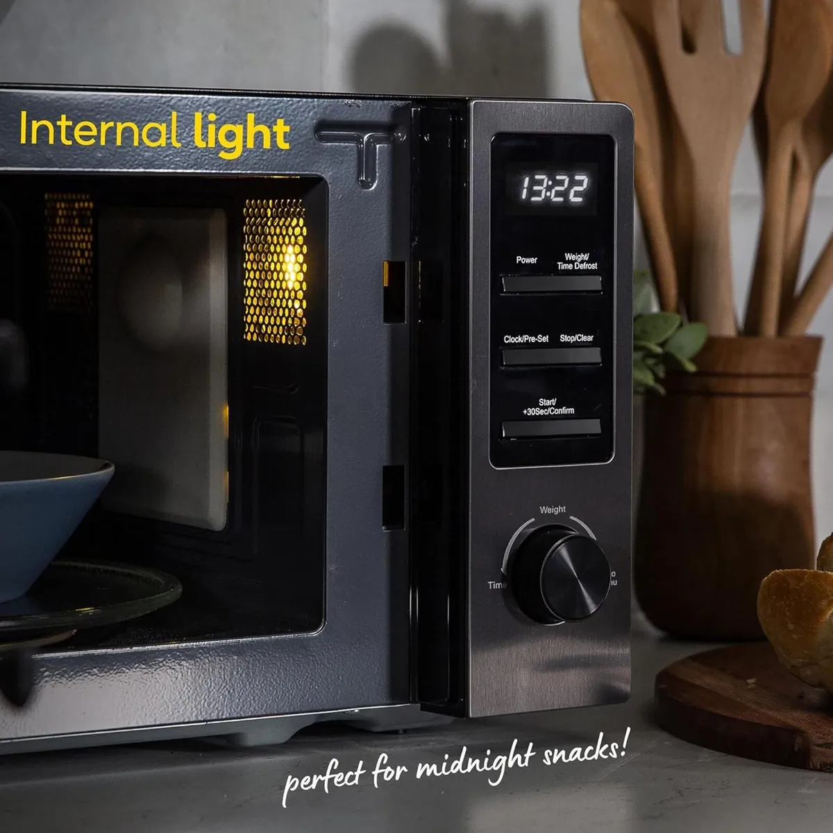 20 Litre 800W Dark Steel Digital Microwave with 8 - Image 2