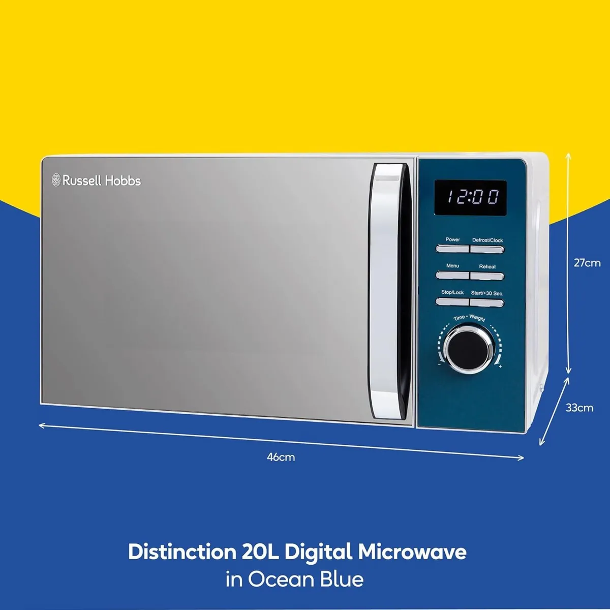 Ocean Blue Digital Microwave 20 Litre 800W Solo - Image 3