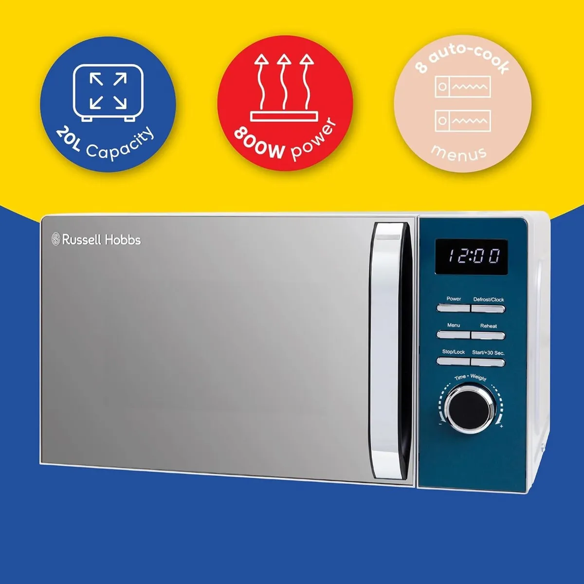 Ocean Blue Digital Microwave 20 Litre 800W Solo - Image 4