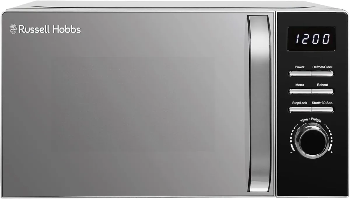 Black Digital Microwave 20 Litre 800W Solo with 5 - Image 1