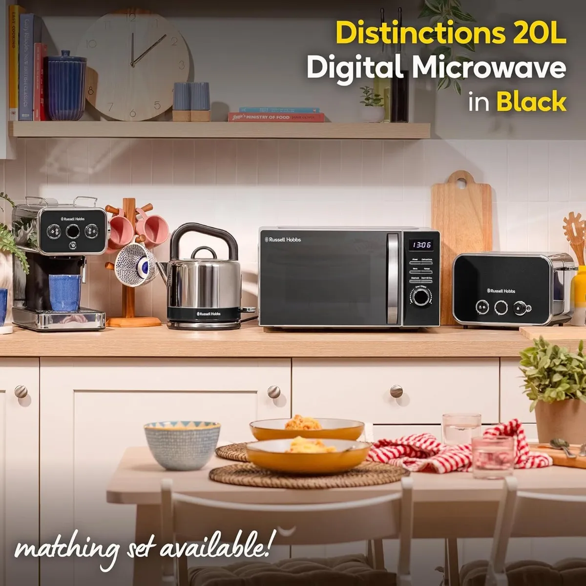 Black Digital Microwave 20 Litre 800W Solo with 5 - Image 4