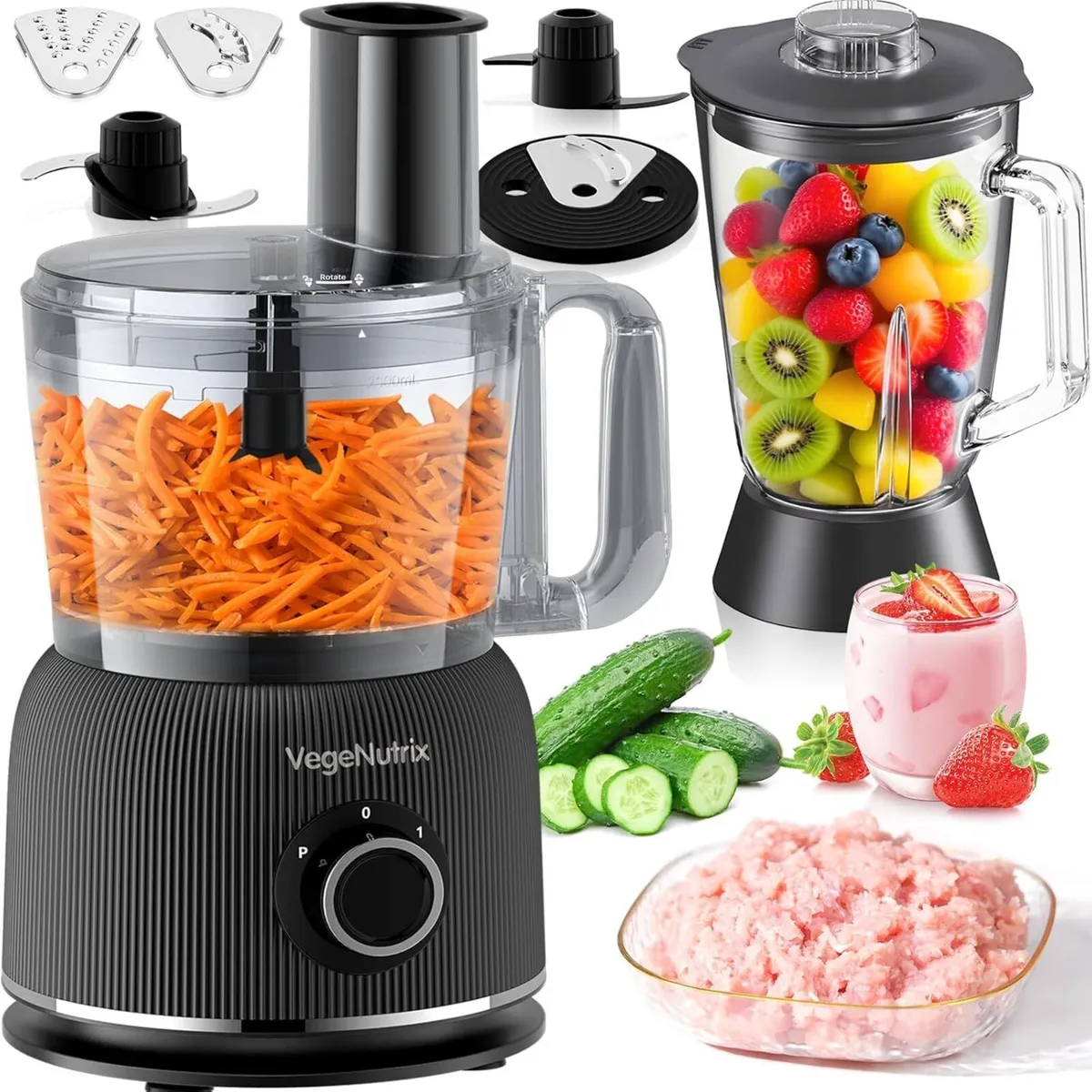 1500W Food Processor and Blender Combo 2.5L - Image 1
