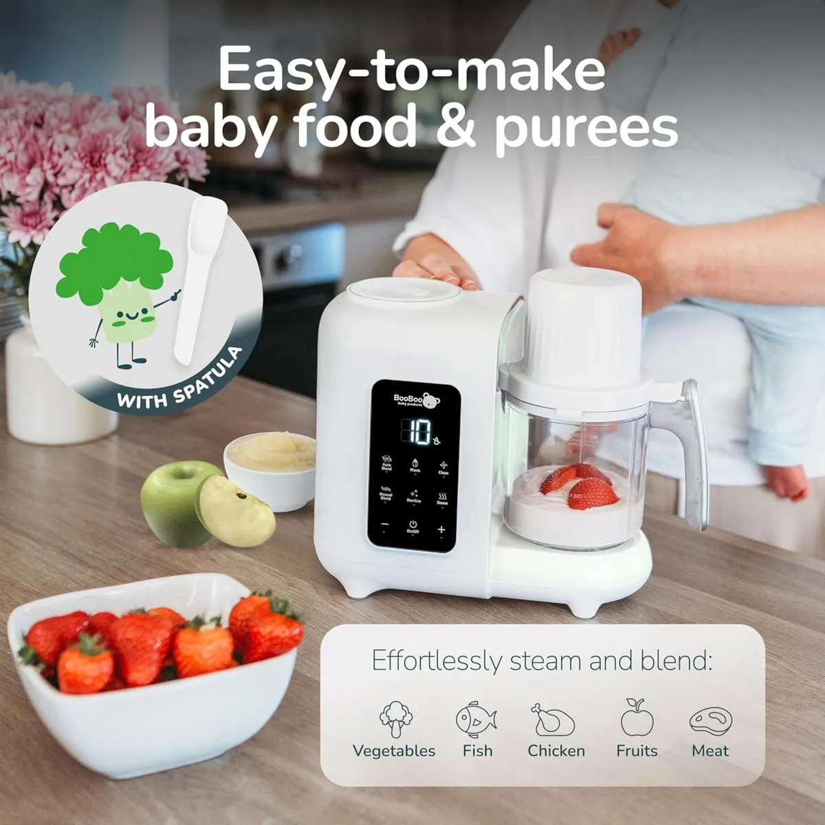 BooBoo PuréePro® 5 in 1 Baby Food Maker Multifunct - Image 3