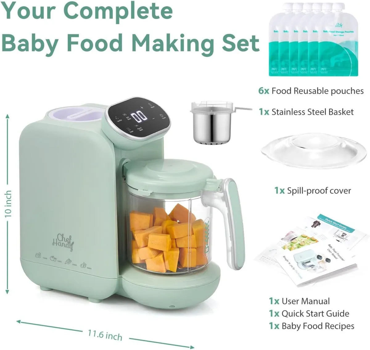 Baby Food Maker 5 in 1 Processor with Stainless - Image 2