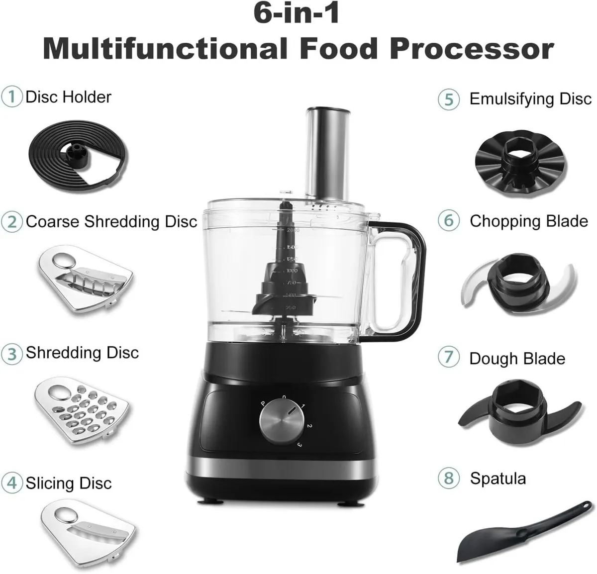 Food Processor 6-in-1 and Blender Multifunctional - Image 2