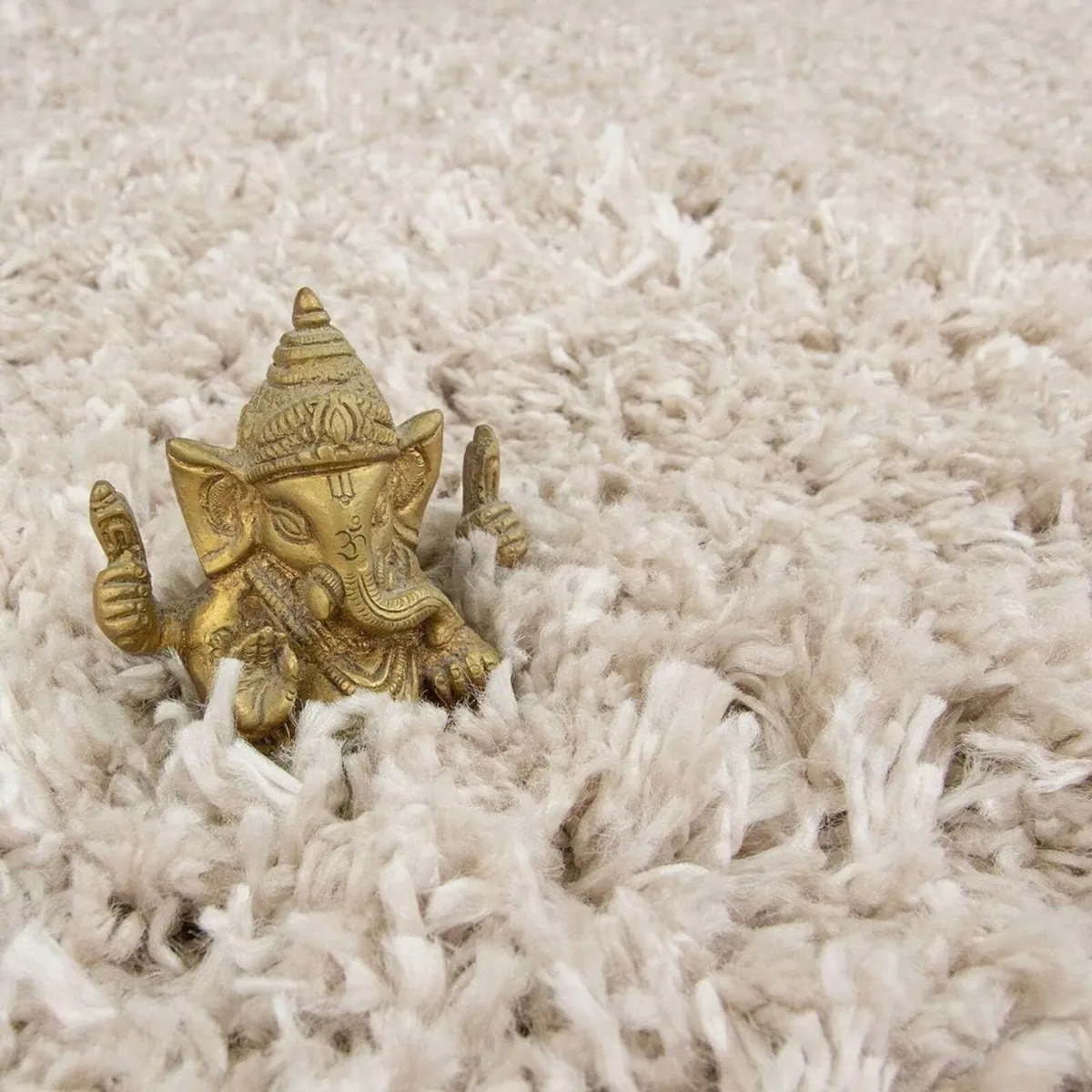 Thick Fluffy Shaggy Living Room Area Rug Neutral - Image 2