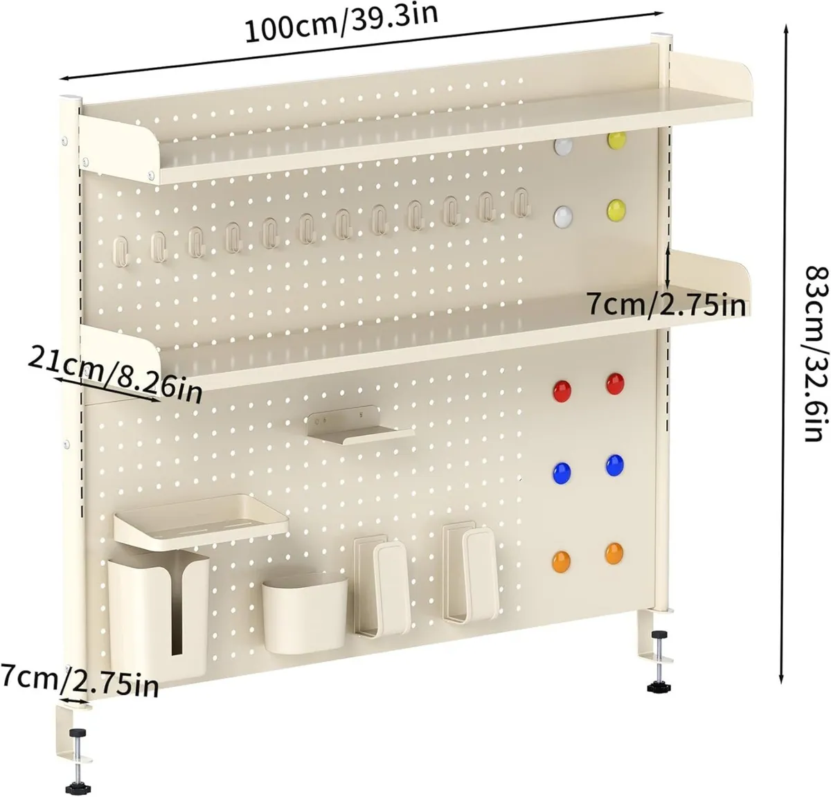 2-tier Clamp-On Desk Shelf 100cm Multipurpose - Image 2