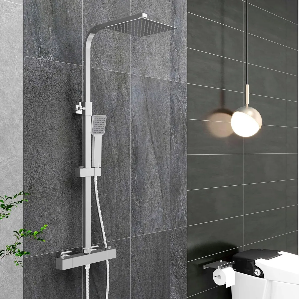 Thermostatic Shower Mixer Set - Exposed Square 8 - Image 3