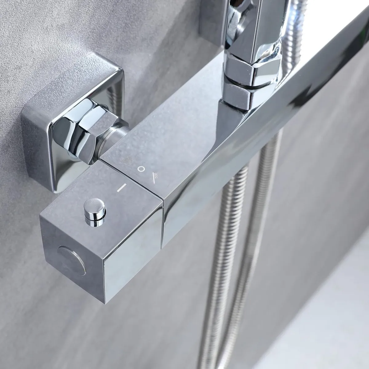 Thermostatic Shower Mixer Set - Exposed Square 8 - Image 4