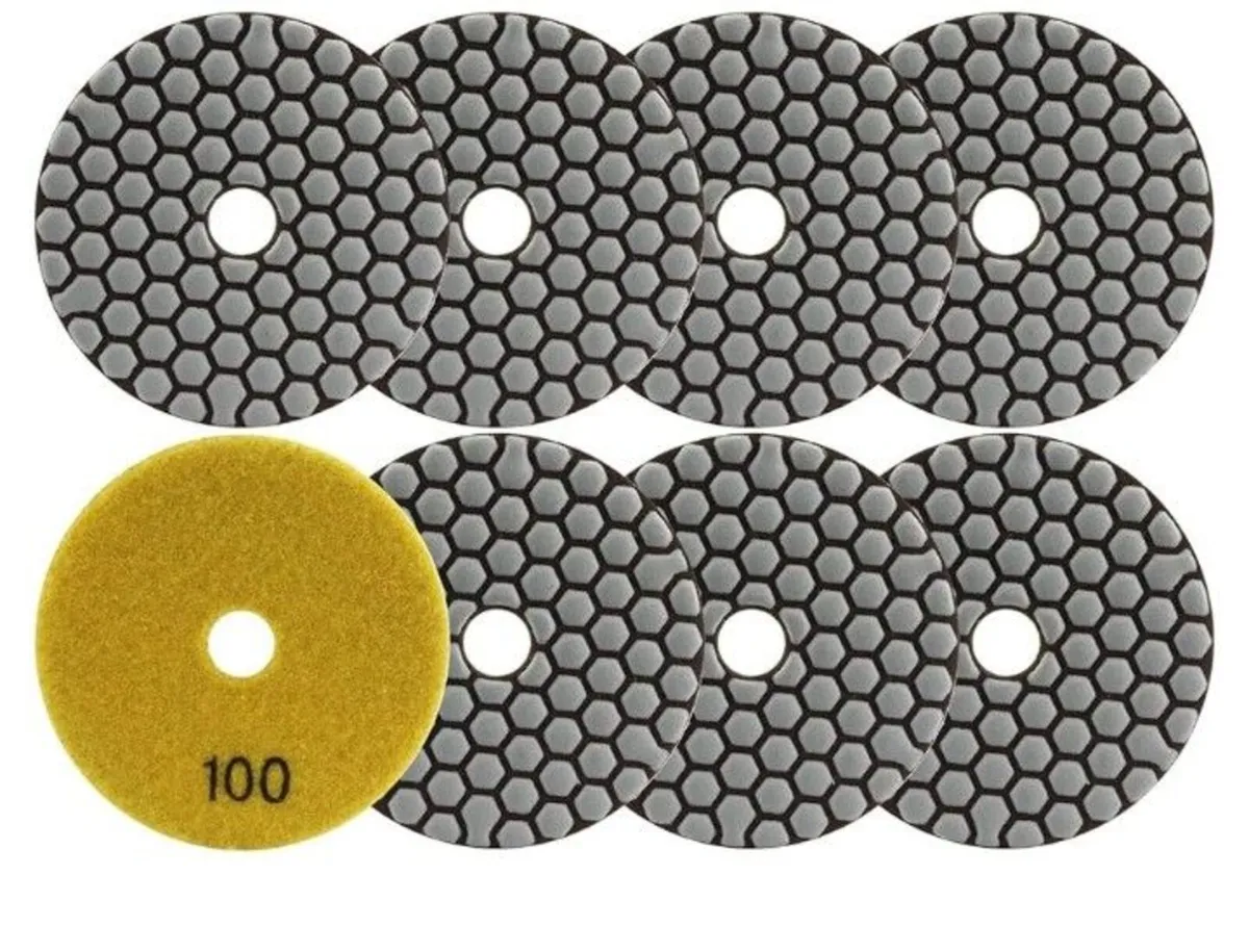 2 sets dry polishing pads & aluminium backing pad - Image 1