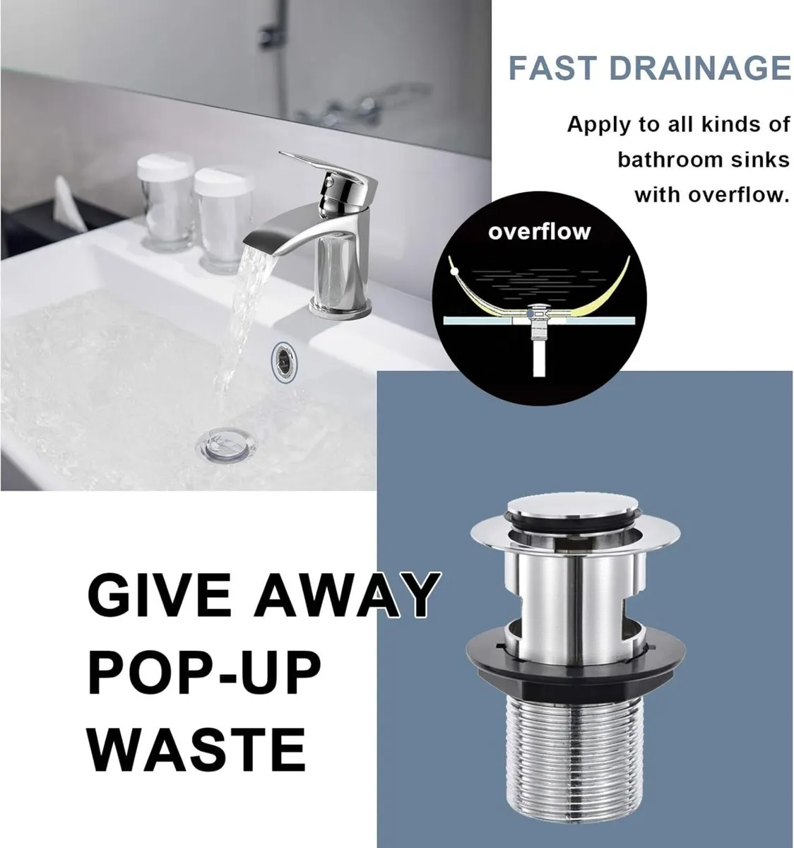 Basin and Bath Mixer Tap with Shower Attachment - Image 4