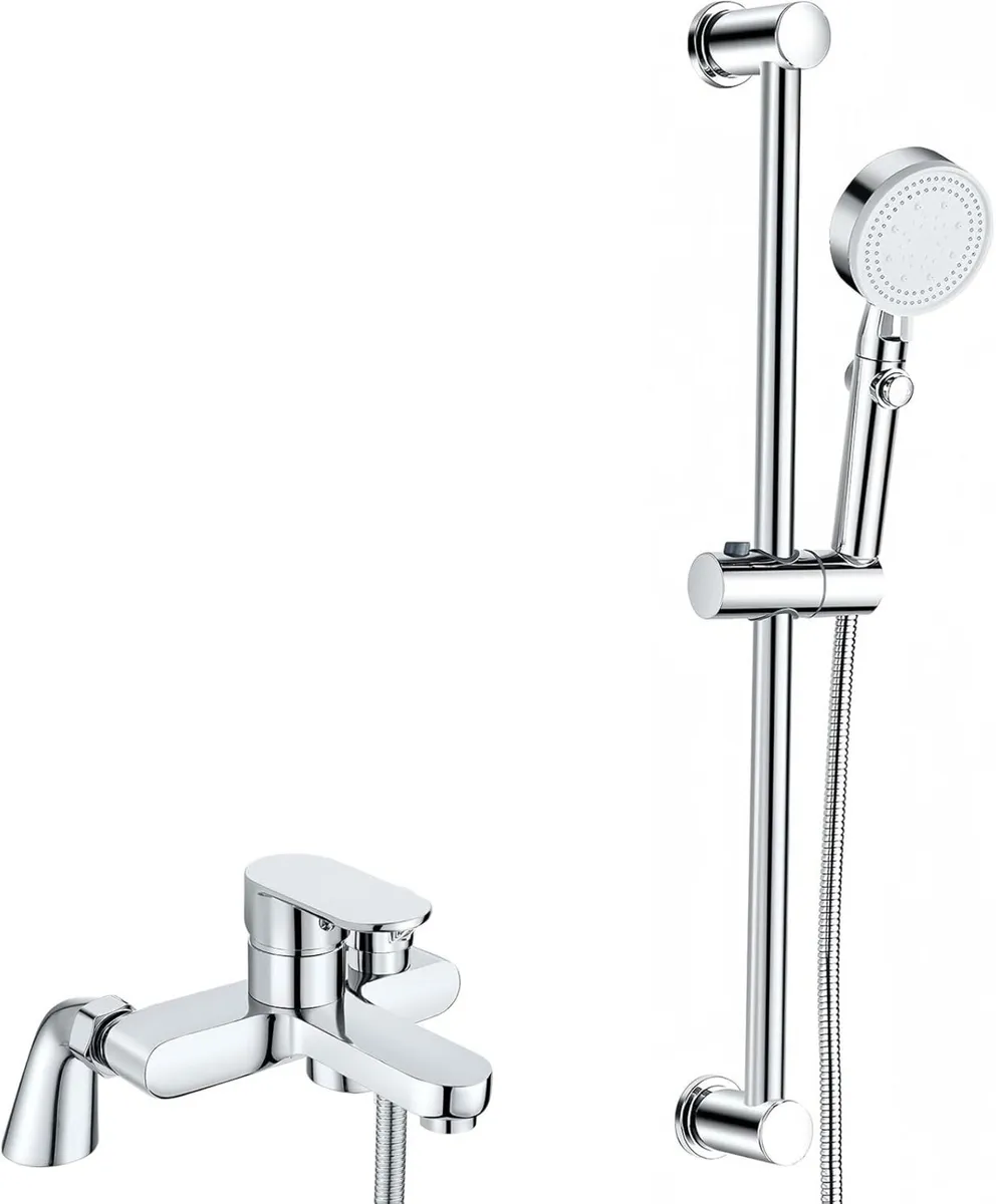 Bath Mixer Taps with Shower Set Modern Attachment - Image 1