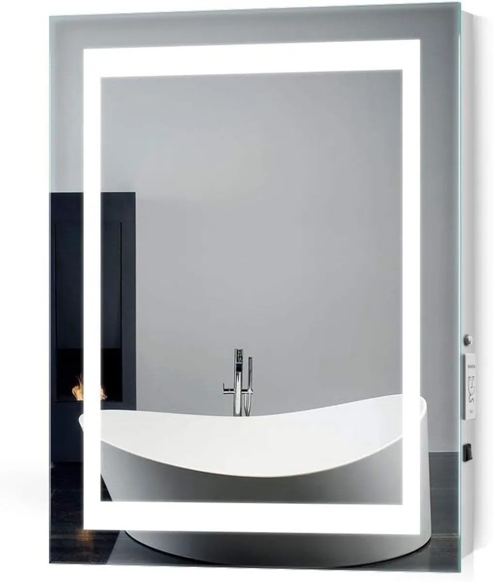 ® LED Bathroom Mirror with Light and Shaver - Image 1