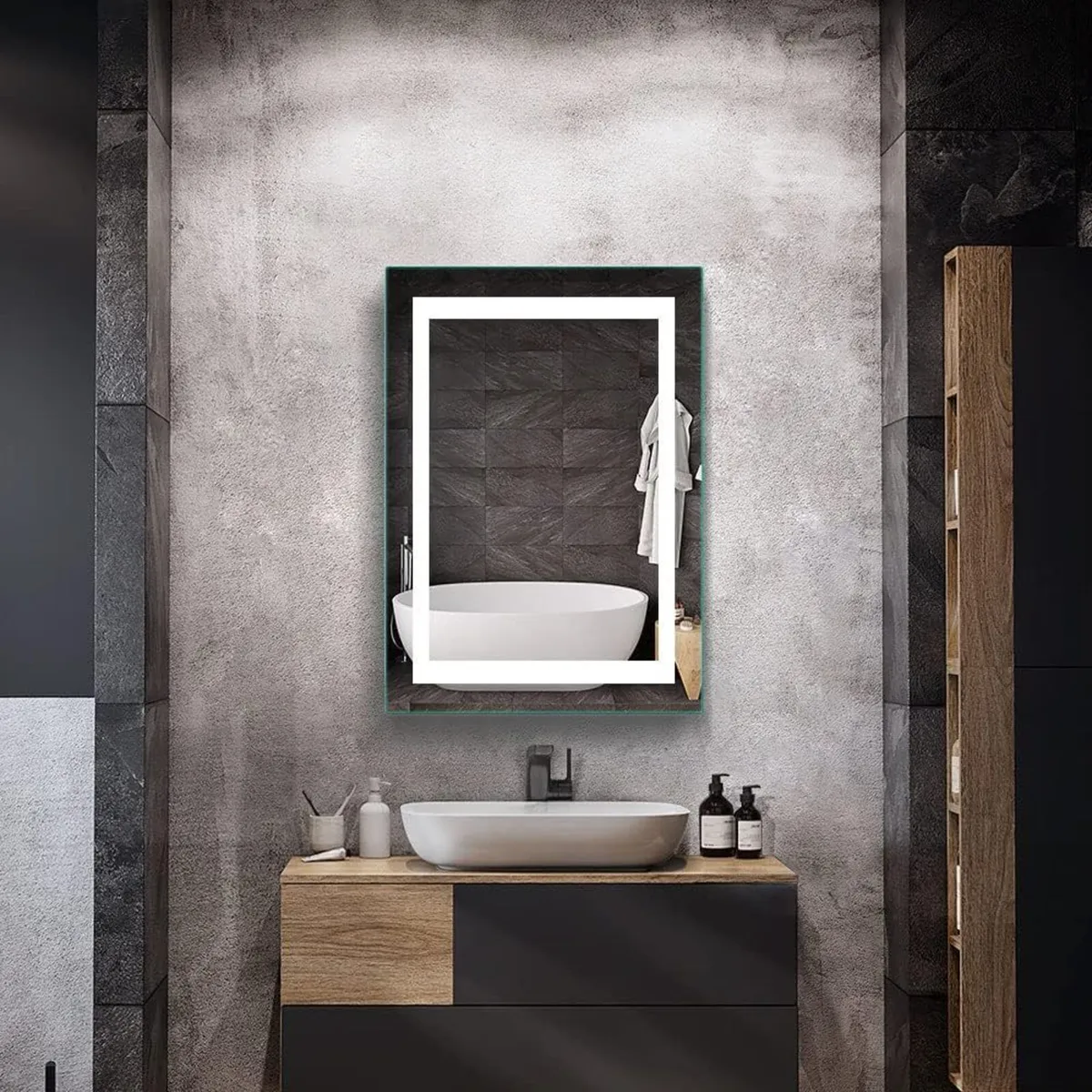 ® LED Bathroom Mirror with Light and Shaver - Image 4