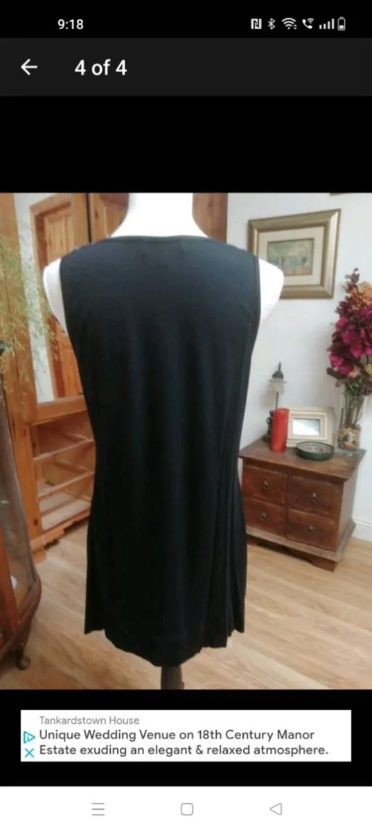 Simon Jeffrey Black top with bead detail size 14 € - Image 4