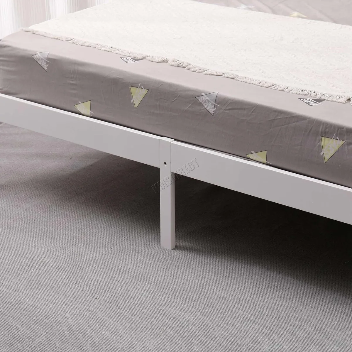 Double Bed Solid Pine Frame Headboard Durable - Image 4