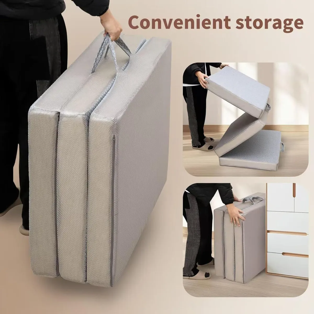 Tri-fold Memory Foam Mattress 190 x 90 10 Single - Image 4