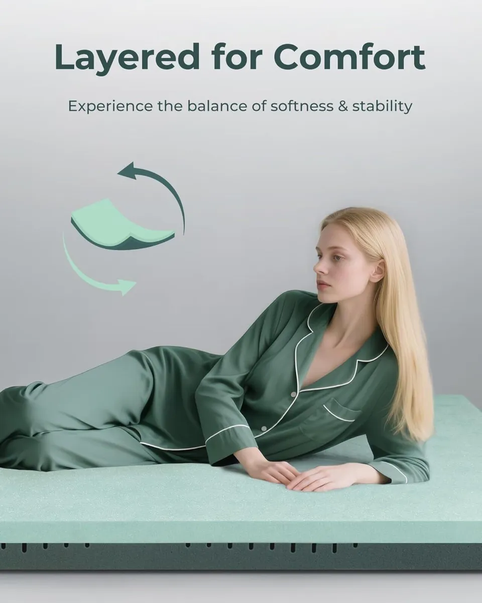 Mattress Topper Double Bed Thick for Back Pain - Image 4