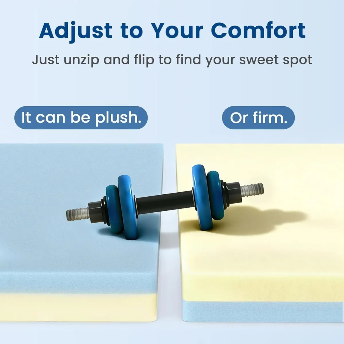 NewentorLife Memory Foam Mattress Topper with - Image 4