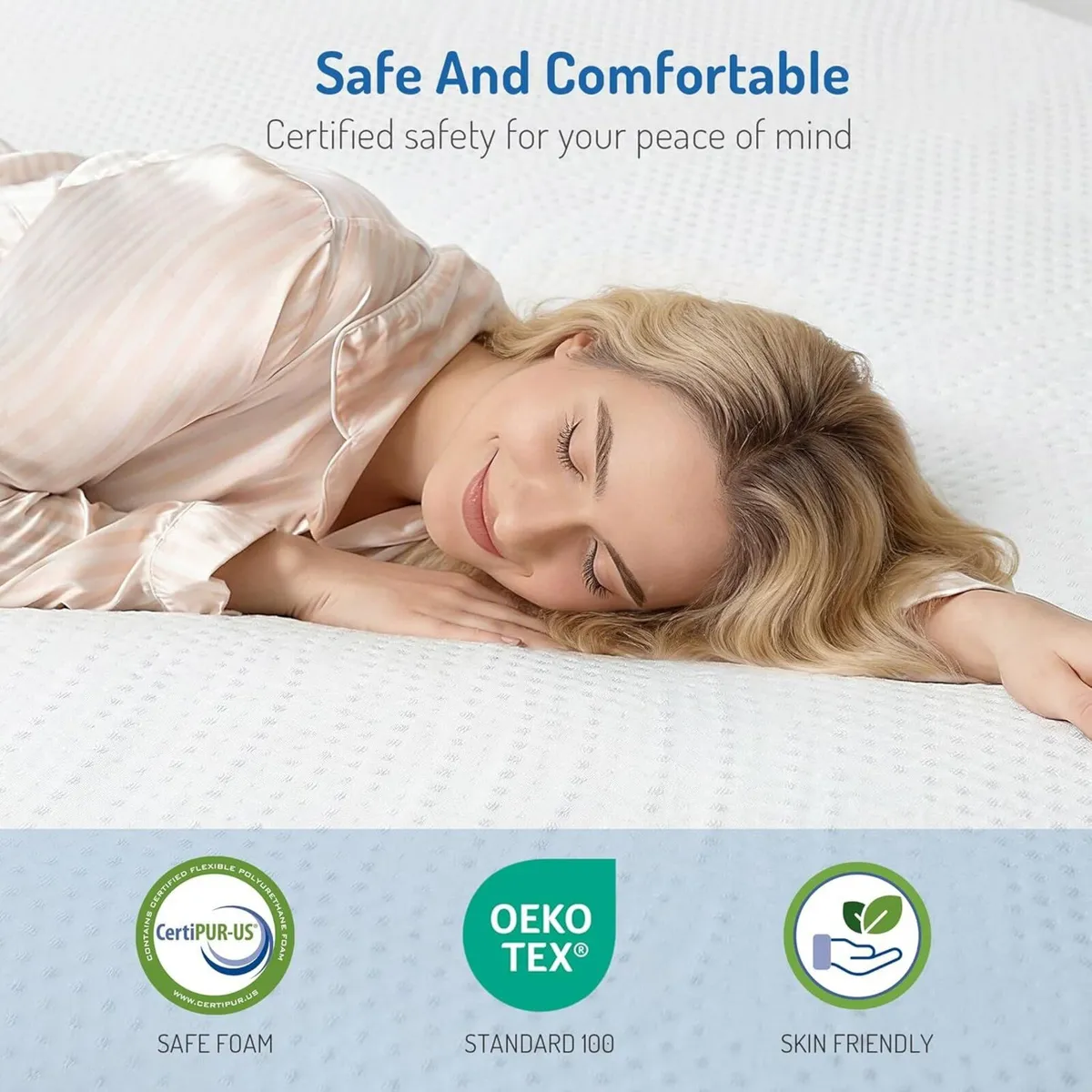 3 Inch Dual-Layer Memory Foam Mattress Topper for - Image 3