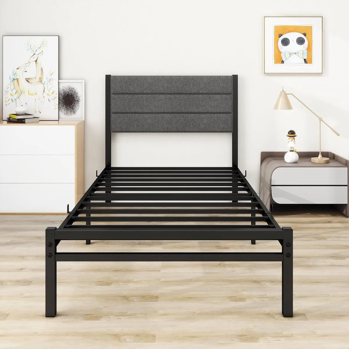 Single Bed Frame with Storage Heavy Duty Platform - Image 1