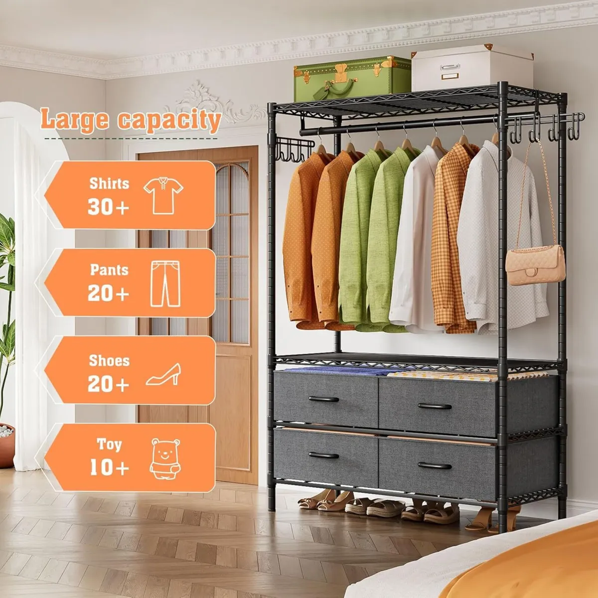 Clothes Rail Heavy Duty Clothing for Hanging - Image 4