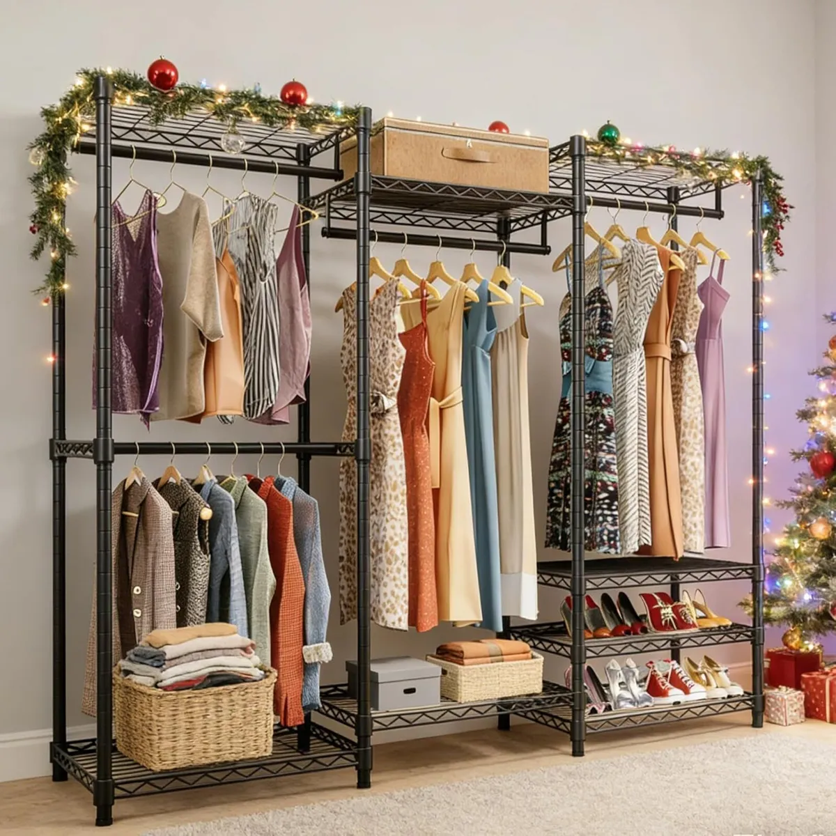 Heavy Duty Clothes Rail Clothing Rails Open - Image 1
