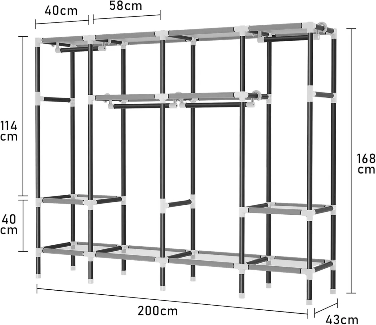 Portable Wardrobe Clothes Closet Storage Organizer - Image 3