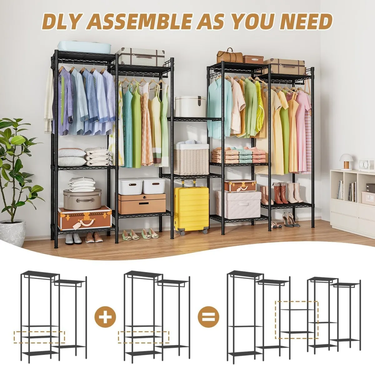 Heavy Duty Clothes Rail with Adjustable Shelves - Image 4