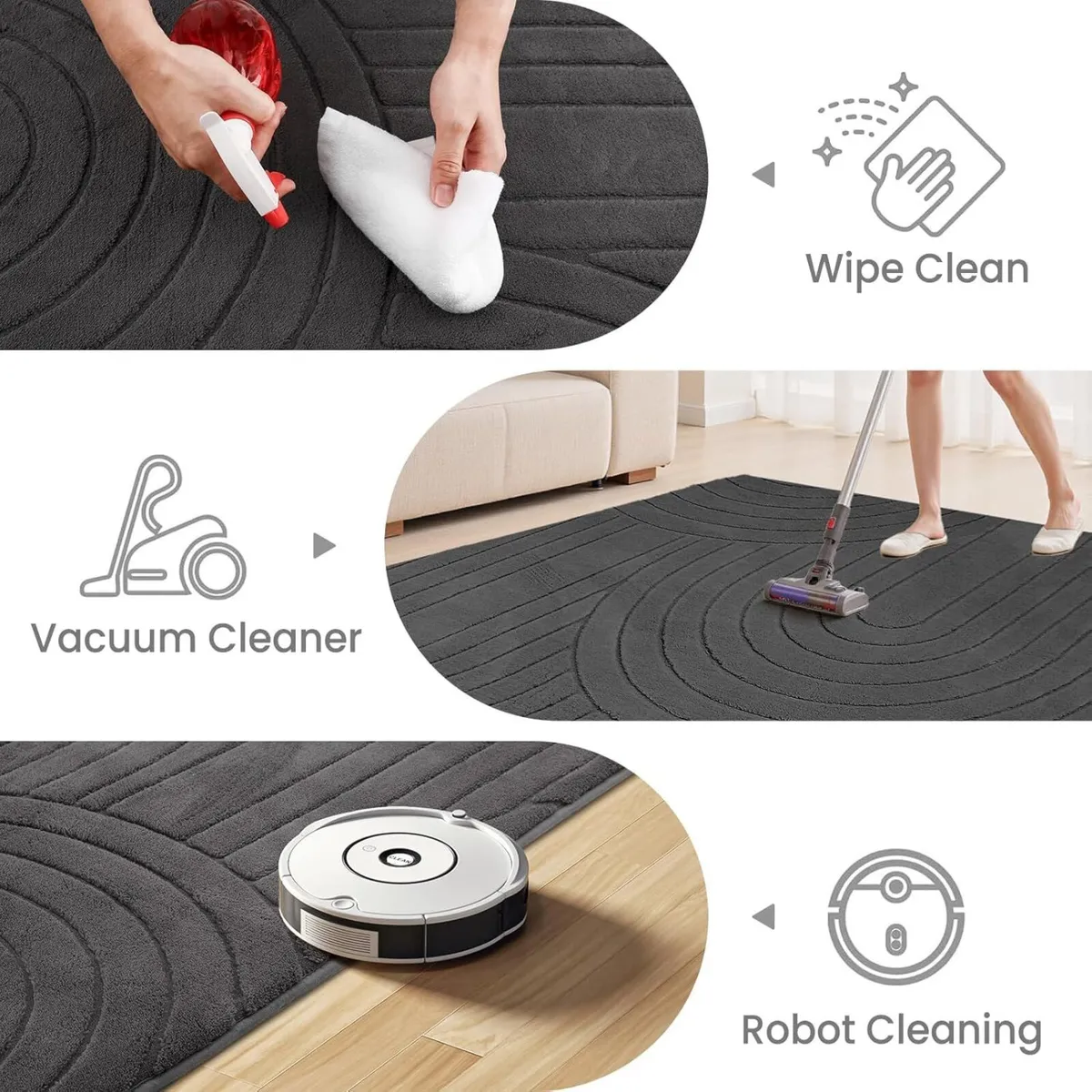 Rugs Living Room 200x300cm 3D Semicircular - Image 3